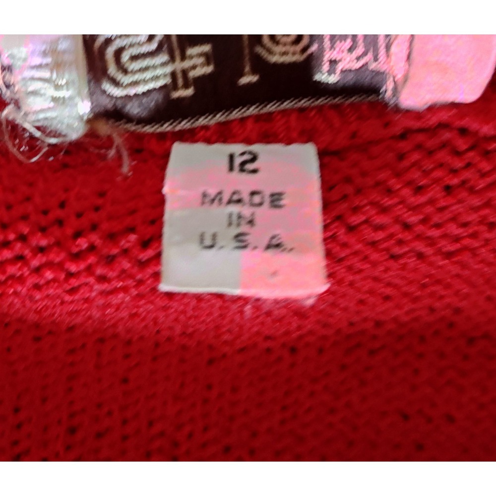 St John Marie Gray Knit Dress Womens 12 Red Black Colorblock Mock‎ Neck Santana - Picture 7 of 13